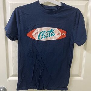 Costa Navy Surfboard Logo Tee